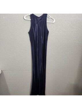 All That Jazz Womens Gown Size XS Purple Sleeveless Back Button Detail Satin-Li